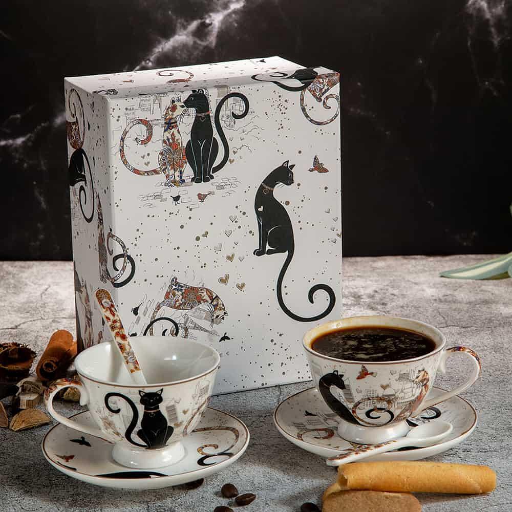 Сервиз две чаши за кафе Котки