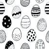 Салфетки Easter eggs all over black
