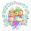Салфетки Owl couple in love