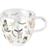 Двустенна стъклена чаша Forest gnomes white