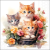 Салфетки Kittens in basket FSC Mix